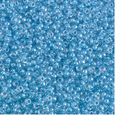 Sky Blue Lined Crystal Miyuki 11/0 seed beads, colour 0221. 22g approx. Sky Blue Lined Crystal Miyuki 11/0 seed beads, colour 0221. 22g approx.