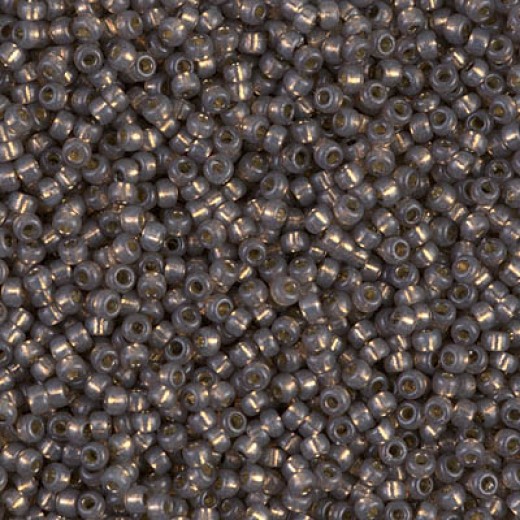 Silver lined Taupe Duracoat, Colour 4250, Miyuki 8/0, 125g approx.