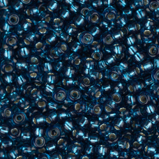Dyed Silverlined Blue Zircon, Miyuki Size 6/0, Colour 1425, 20g approx.