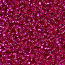 Dyed Silver Lined Raspberry, Miyuki 15/0 Seed Beads, Colour 1436, 8.2g approx.
