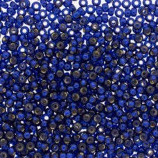 Dyed Navy Blue Silver Lined Duracoat Miyuki Seed Beads, Colour 4281, 8.2g approx...