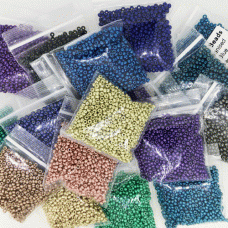 Miyuki 11/0 51XX series 11/0 seed bead sampler set of Galvanised Duracoat beads ...