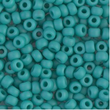 Matte Turquoise Green Opaque Miyuki Size 8/0 seed beads, Colour  0412F, 22gm