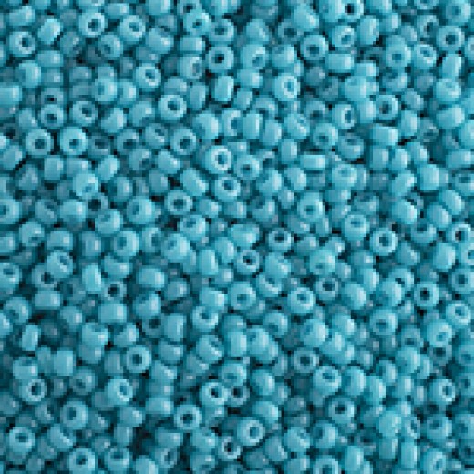 Duracoat Opaque Underwater Blue, Miyuki size 8/0 seed beads, colour code 4480, 22g approx.