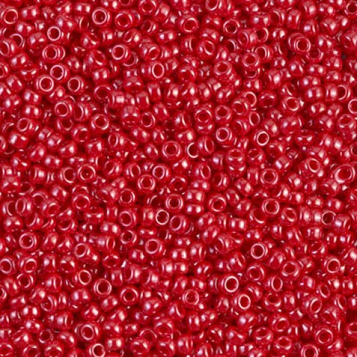 Red Opaque Lustre, Colour code 0426, 8/0, approx. 250g Wholesale pack