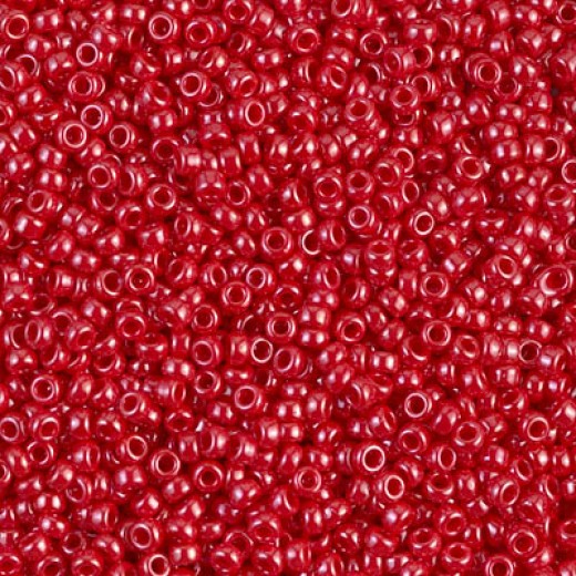 Red Opaque Lustre, Colour code 0426, 8/0, approx. 22g