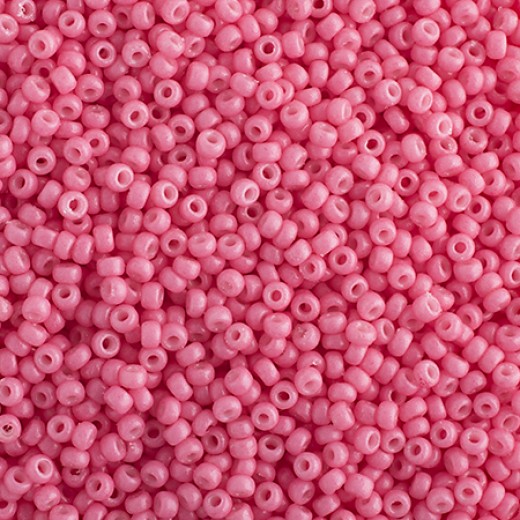 Opaque Carnation Duracoat Miyuki 15/0 Seed Beads, Colour 4467, 100g approx.
