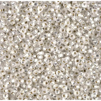 Matte Silver Lined Crystal, Miyuki 11/0 Seed Beads, Colour 0001F, 22g Approx Matte Silver Lined Crystal, Miyuki 11/0 Seed Beads, Colour 0001F, 22g Approx