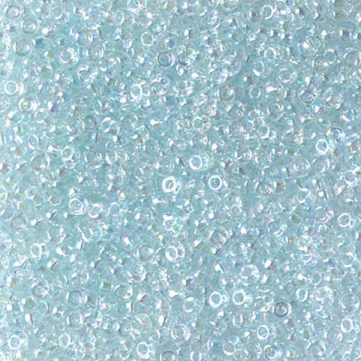 Light Glacier blue lined crystal AB Miyuki 11/0 seed beads, Colour 0269L,  22g approx.