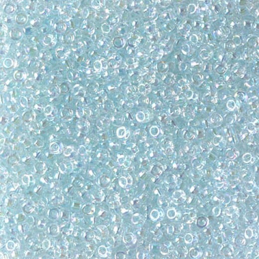 Light Glacier blue lined crystal AB Miyuki 11/0 seed beads, Colour 0269L,  22g approx.