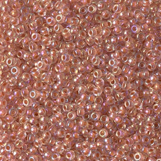 Dark Peach Lined Crystal AB, Colour-0275, Miyuki 11/0, 22g