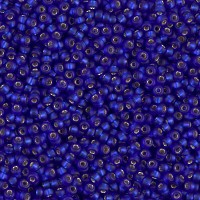 Matte Cobalt Silver Lined, Miyuki 11/0 Seed Beads, Colour 0020F, 22g Approx