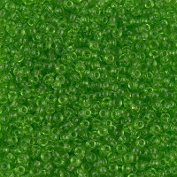 Miyuki Size 11 Seed Beads, Transparent Lime, Colour 0144, 22g Approx.  