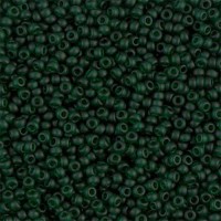 Transparent Dark Emerald Matte, Miyuki 11/0 Seed Beads, Colour 0156F, 22g Approx.