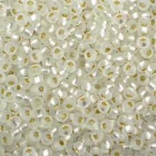 Matte Silver Lined Crystal Miyuki Size 15 Seed Beads, Colour 0001F, 8.2gm Approx...