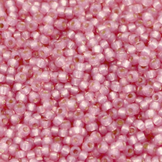 Pink Dyed Silverlined Duracoat, Colour 4237, Miyuki 11/0, 22g approx.