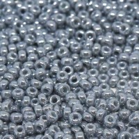 Miyuki Size 11 Seed Beads, Opaque Grey Luster, Colour 0443, 22g Approx.