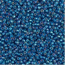 Silver Lined Capri Blue AB Miyuki 15/0 Seed Beads, 8.2g, Colour 1025