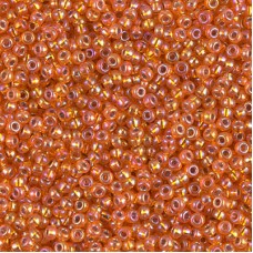 Silver Lined Orange AB Miyuki 15/0 Seed Beads, 8.2g, Colour 1008