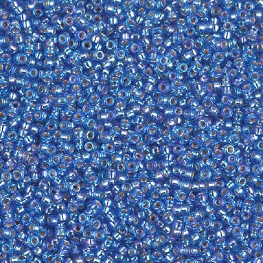 Silver Lined Sapphire AB Miyuki 15/0 Seed Beads, 8.2g, Colour 1019