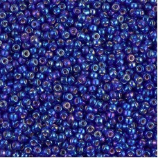 Silver Lined Cobalt AB Miyuki 15/0 Seed Beads, 8.2g, Colour 1020
