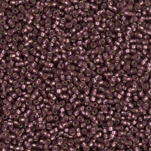 Matte Silver Lined Smoky Amethyst Miyuki Size 15 Seed Beads, Colour 0013F, 8.2gm Approx.