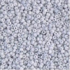 Matte Opaque Pale Blue-Grey Miyuki 15/0 Seed Beads, 8.2g, Colour 2026