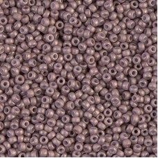 Matte Opaque Dusty Mauve Miyuki 15/0 Seed Beads, 100g bulk pack, Colour 2027