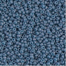 Matte Opaque Light Denim Luster Miyuki 15/0 Seed Beads, 100g bulk pack, Colour 2...