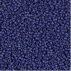 Matte Metallic Royal Blue Miyuki 15/0 Seed Beads, 8.2g, Colour 2039
