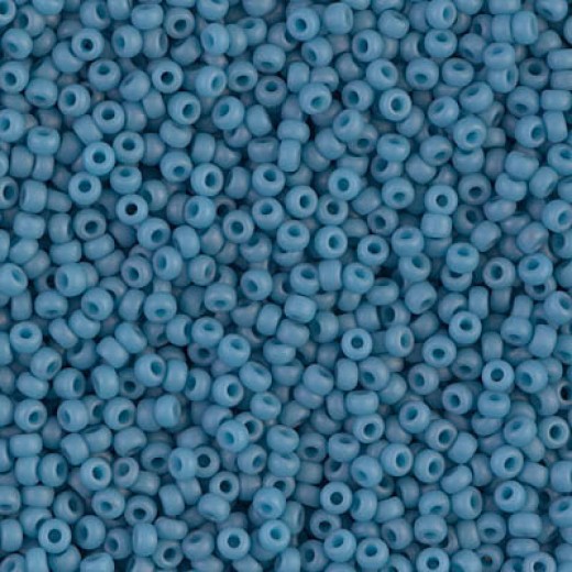 Matte Opaque Pale Denim Luster Miyuki 15/0 Seed Beads, 8.2g, Colour 2074