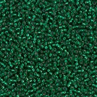 Silver Lined Emerald, Colour 1422, Miyuki Seed Beads Size 15/0, 8.2g Approx.