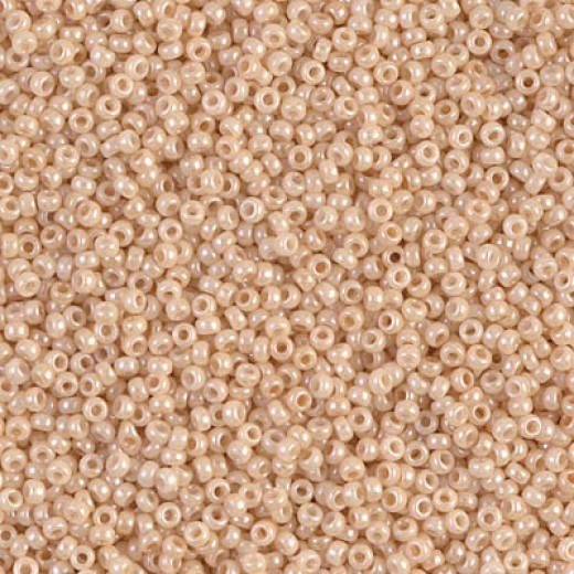 Ceylon Light Beige, Colour 595, Miyuki Seed Beads Size 15/0, 8.2g Approx. 
