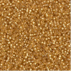 Silver Lined Dark Gold Matte Miyuki 15/0 seed beads, colour 0004F, 8.2g approx.