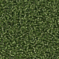 Miyuki Size 15 Seed Beads, Olive Silver Lined, Colour 0026, 100 Grams Miyuki Size 15 Seed Beads, Olive Silver Lined, Colour 0026, 100 Grams