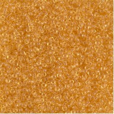 Miyuki Size 15 Seed Beads, Light Topaz Transparent, Colour 0132, 8.2g