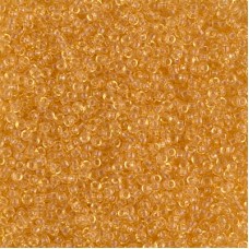 Miyuki Size 15 Seed Beads, Light Topaz Transparent, Colour 0132, 8.2 Gram