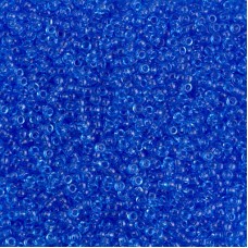 Transparent Sapphire Miyuki 15/0 seed beads, colour 0150, 8.2g approx.