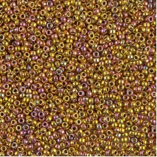 24kt Gold Iris Miyuki 15/0 seed beads, colour 0199, 3.3g approx.