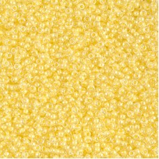 Yellow Lined Crystal Miyuki 15/0 seed beads, colour 0201, 8.2g approx.