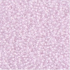 Pink Lined Crystal Miyuki 15/0 seed beads, colour 0207, 8.2g approx.