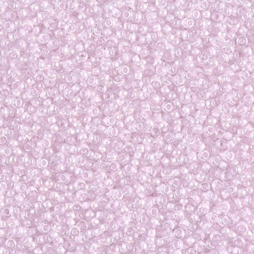 Pink Lined Crystal Miyuki 15/0 seed beads, colour 0207, 8.2g approx.