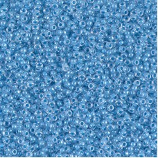 Sky Blue Lined Crystal Miyuki 15/0 seed beads, colour 0221, 8.2g approx.