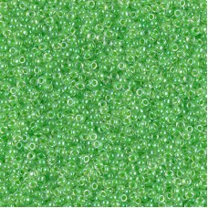 Light Green Lined Crystal Miyuki 15/0 seed beads, colour 0228, 8.2g approx.