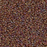 Transparent Topaz AB Miyuki 15/0 seed beads, colour 0257, 8.2g approx.