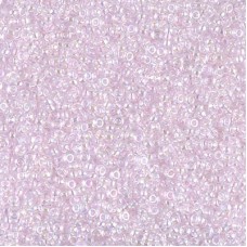 Transparent Pink AB Miyuki 15/0 seed beads, colour 0266, 8.2g approx.