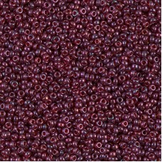 Cranberry Gold Luster Miyuki 15/0 seed beads, colour 0313, 8.2g approx.