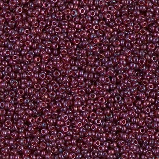 Cranberry Gold Luster Miyuki 15/0 seed beads, colour 0313, 8.2g approx.