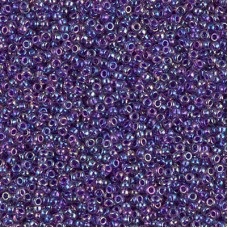 Purple Lined Amethyst AB Miyuki 15/0 seed beads, colour 0356, 8.2g approx.