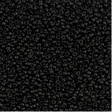 Black Matte Miyuki 15/0 Seed Beads, 100g, Colour 0401F